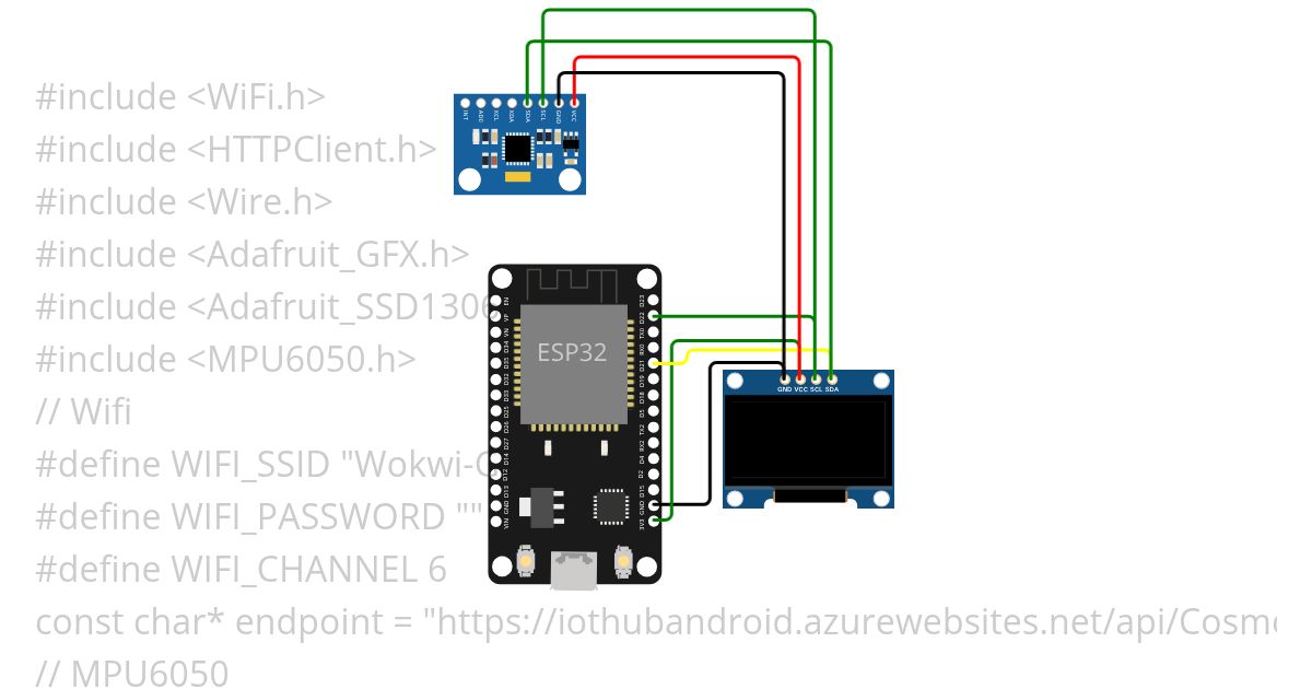 esp32 oled- imu simulation