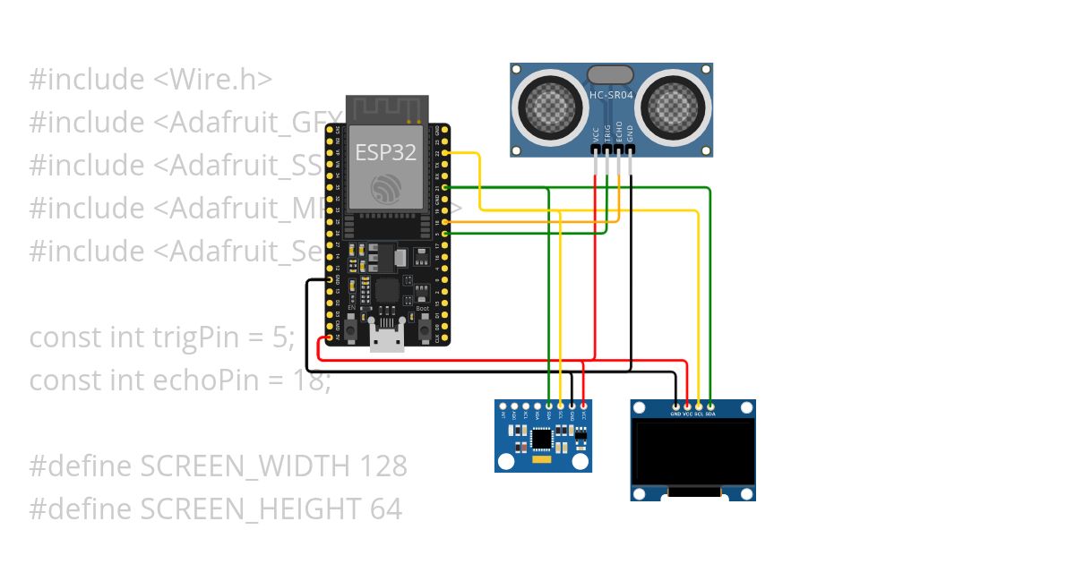 OLED - Ultrasonic - IMU_esp32 simulation