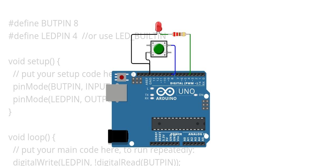WOKWI button tester simulation