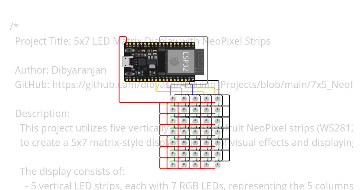 ESP32_7x5_NeoPixel_Display simulation