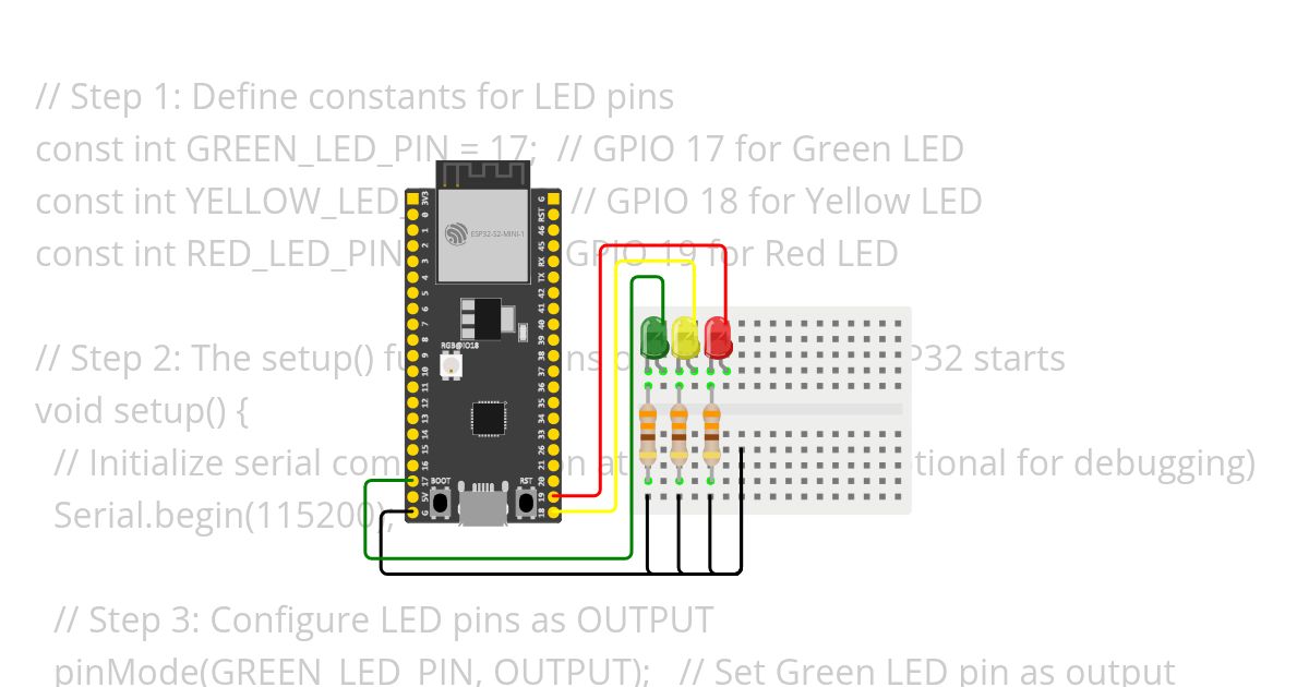 ESP32 BASIC LED 1 ARDUINO   simulation
