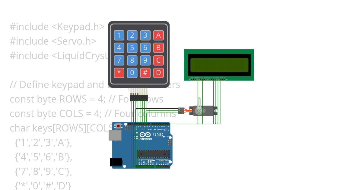 smart door lock system  simulation