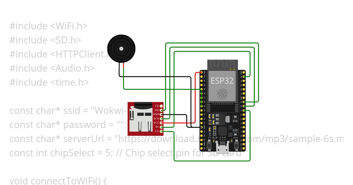 Play music from SD Card simulation