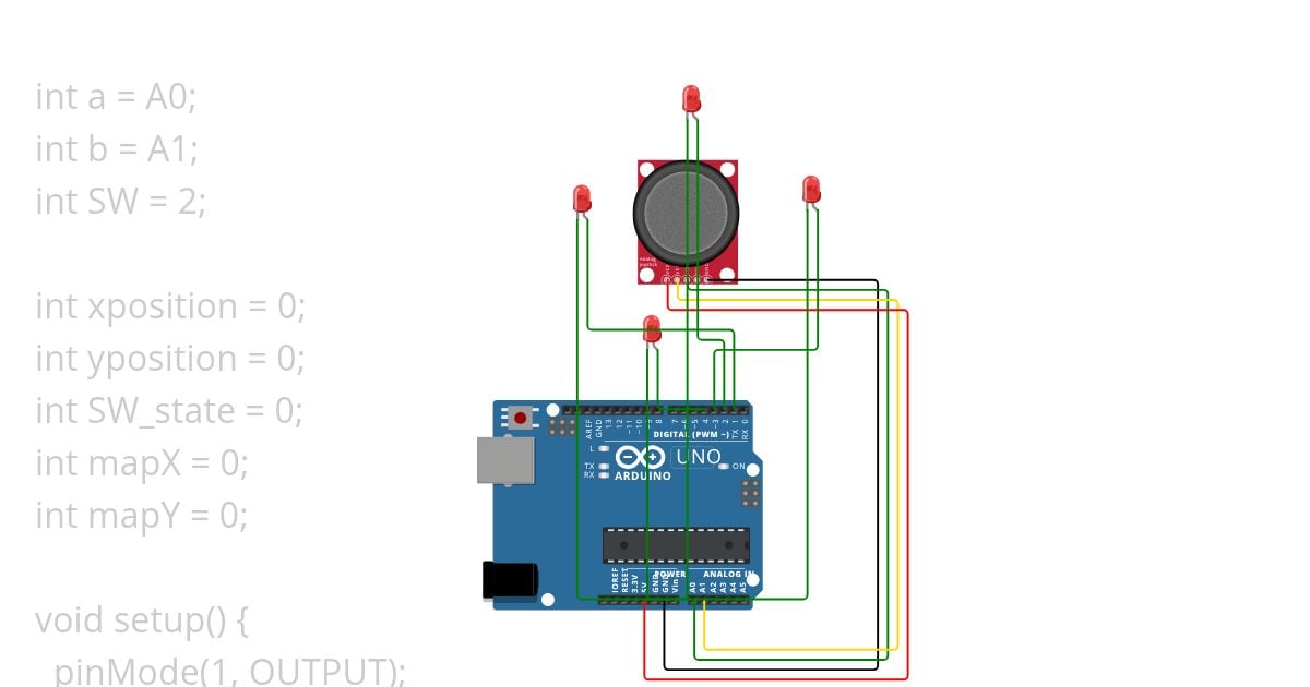 joystick + led simulation
