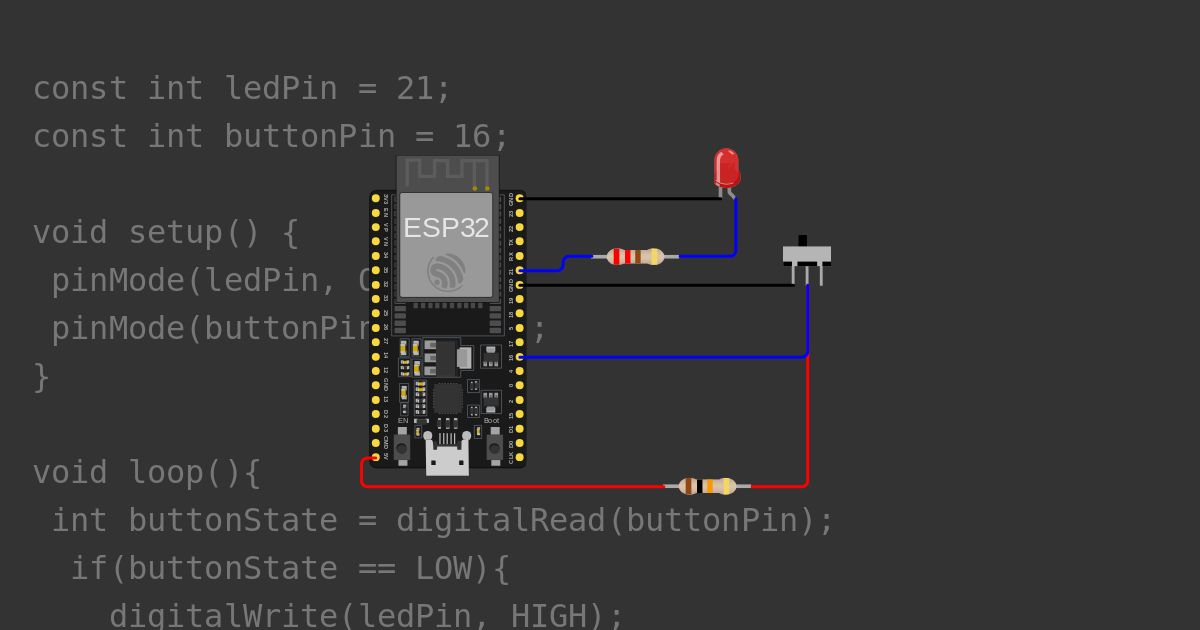 boutton LED esp32