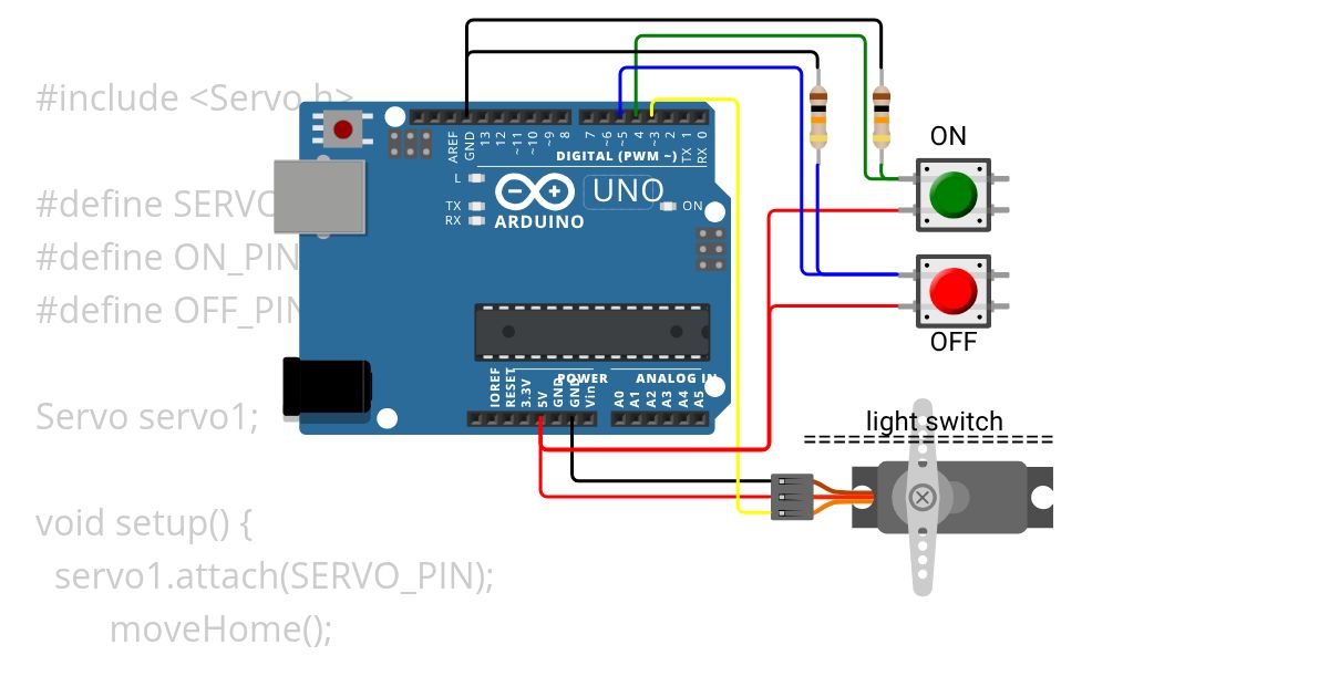 on/off switch servo simulation