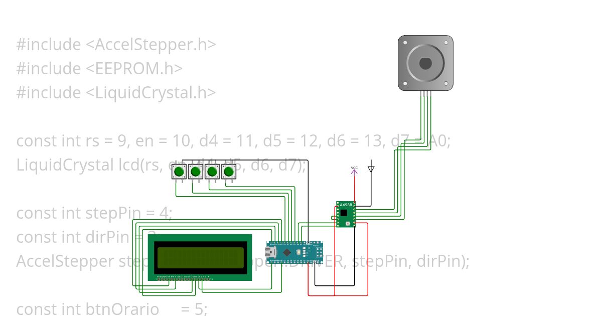 positionator lcd onebutton simulation