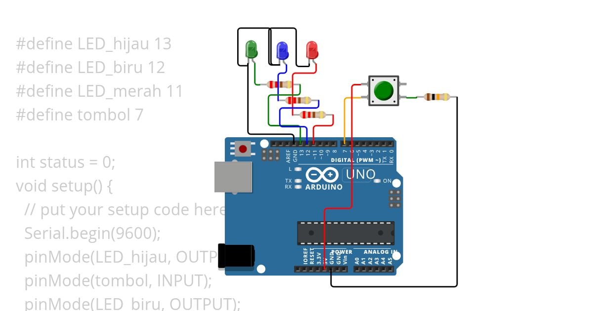 Program Push Button 3 LED.ino Copy simulation