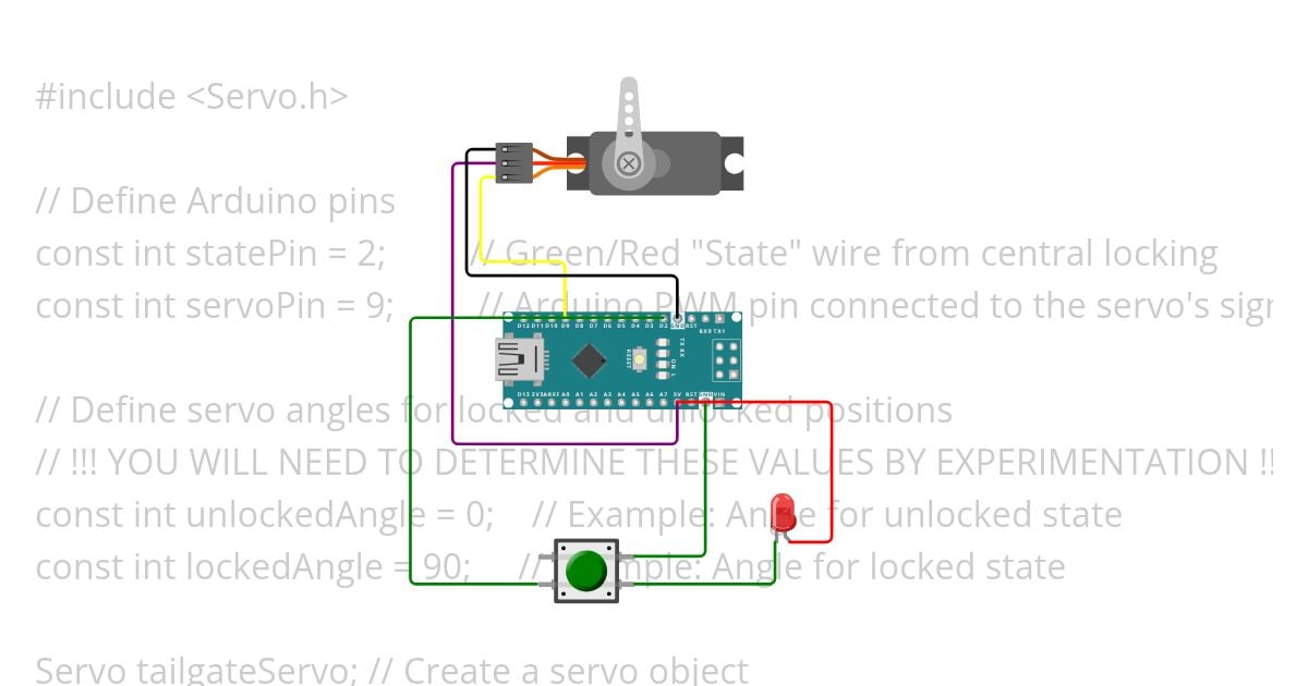 Tailgate Servo lock simulation