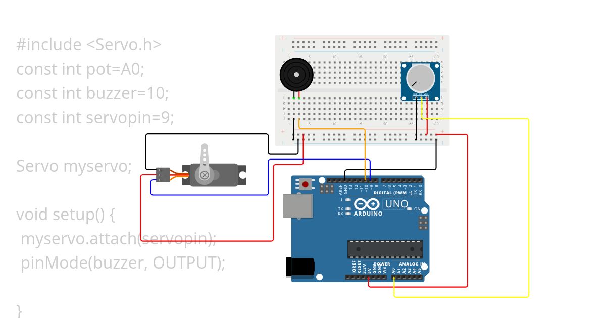 servo+pot simulation