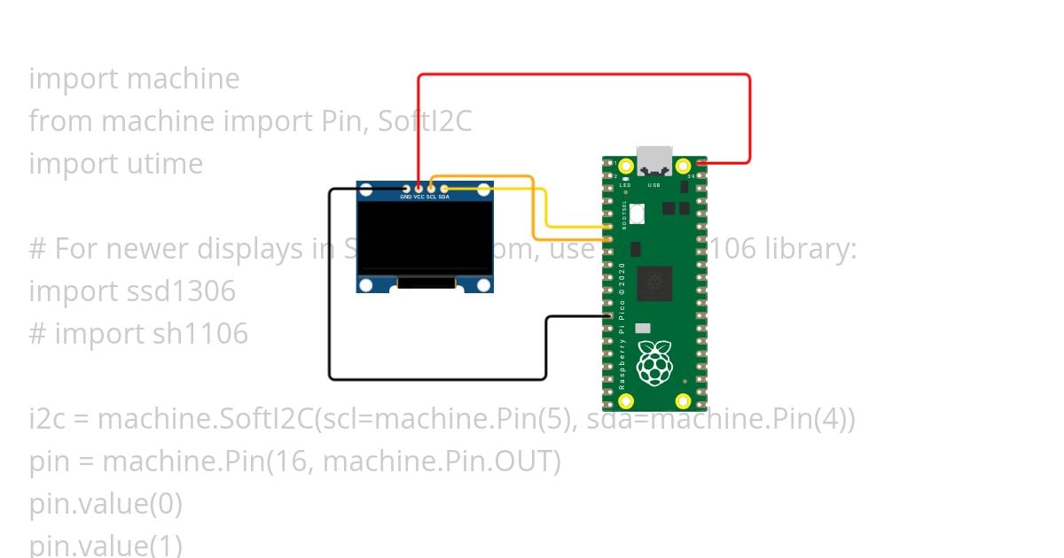OLED display (SH1106) simulation