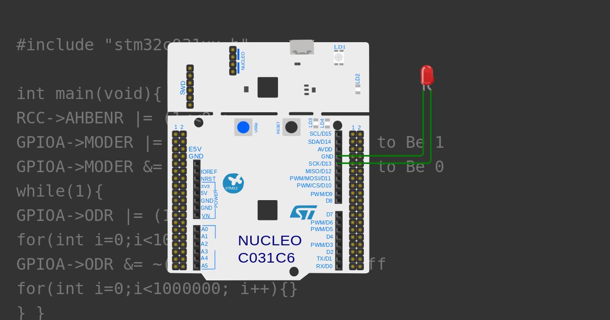 Blinking Led-Register
