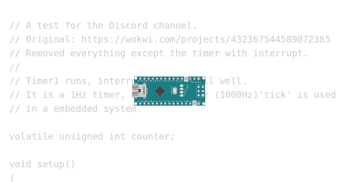 A test for the Discord channel (timer + interrupt) simulation