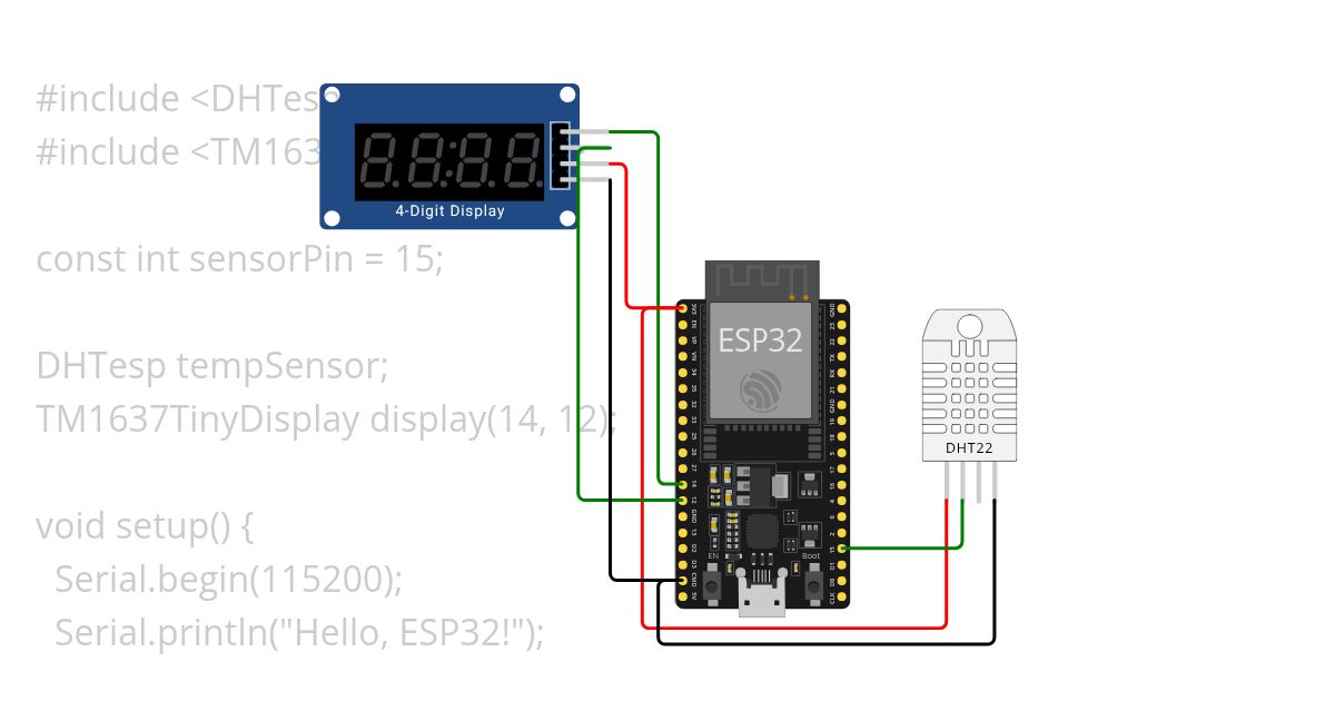 Temp. ESP32 simulation