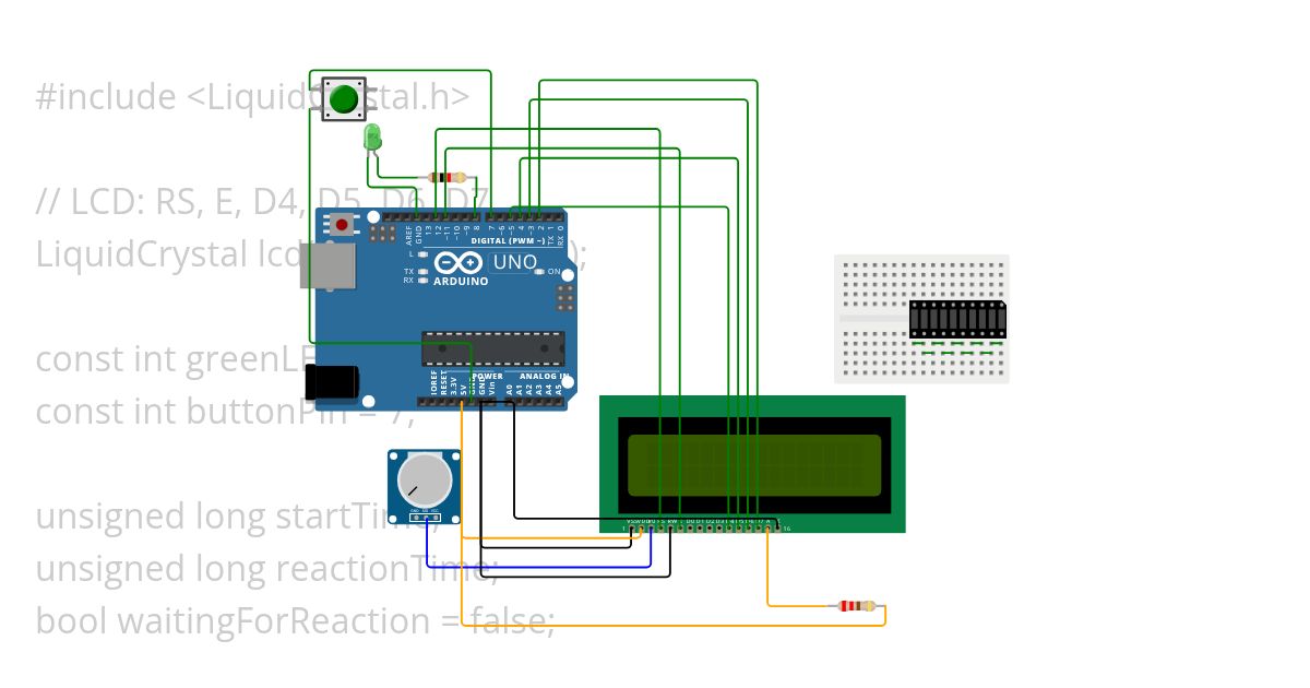 Reaction Game with normal LCD simulation