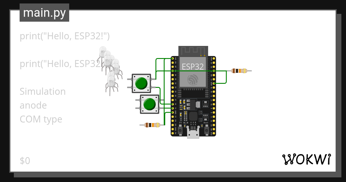 Wokwi - Online ESP32, STM32, Arduino Simulator