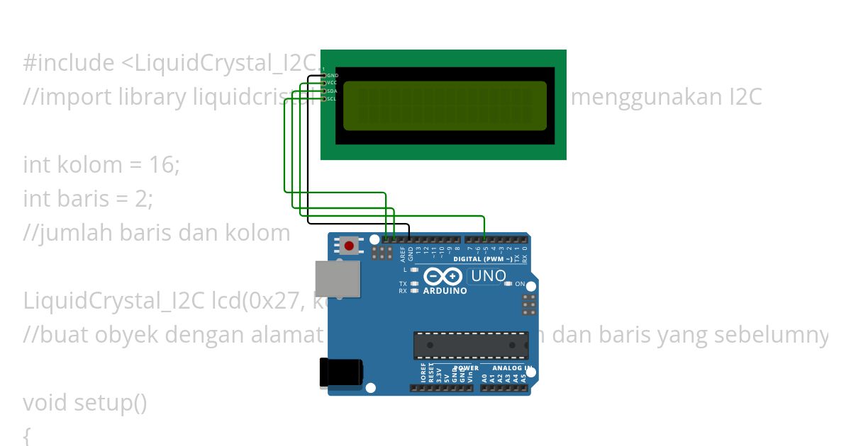 Running Text LCD I2C (TEST) simulation