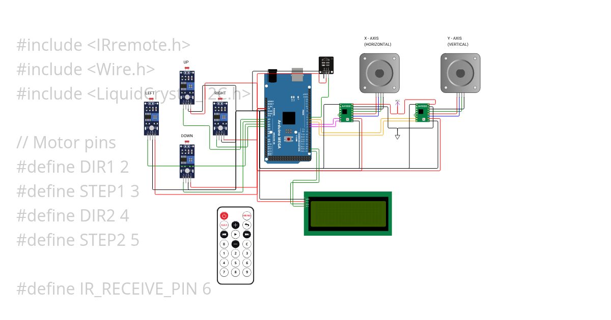 2 motor w/ ir remote and 4 photodiodes   simulation