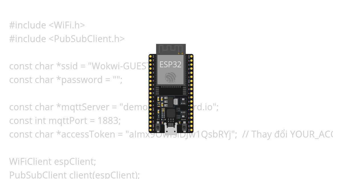 ESP32_Set_Client_Attribute_Thingsboard simulation