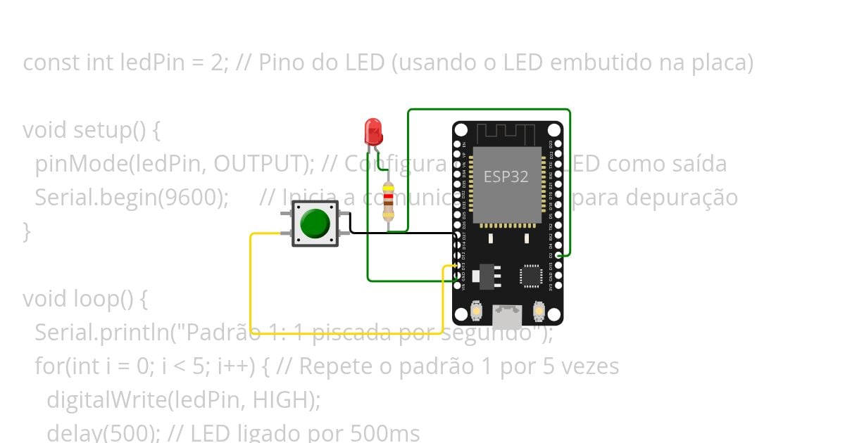 led piscando simulation