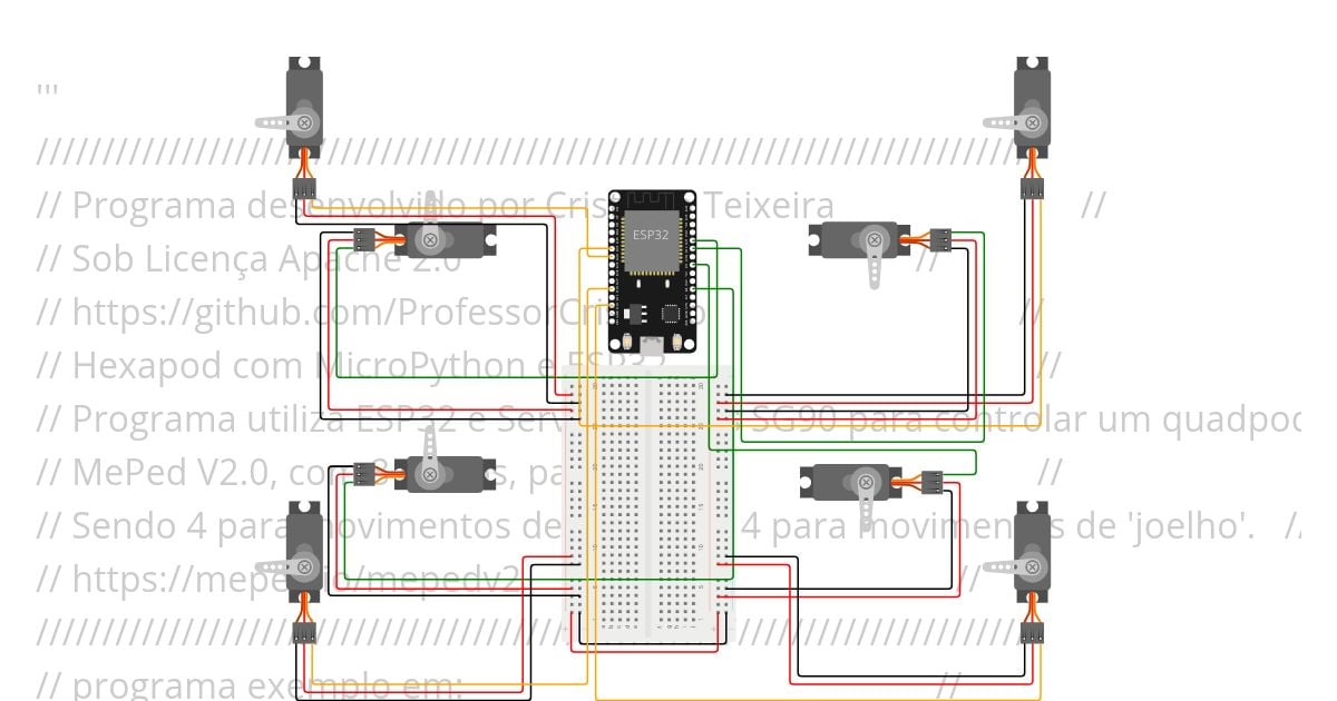 QuadPod MePed [Prof. Cristiano] V(Traduzido do em C) simulation