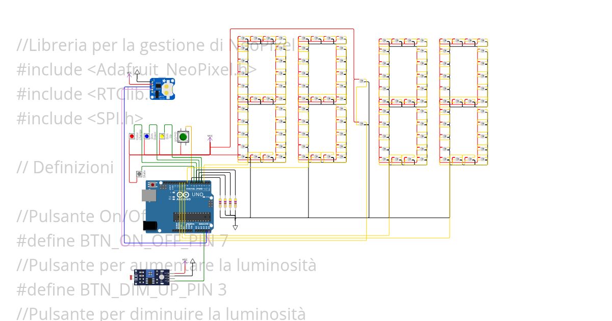 RTC Neopixel clock v. 2 simulation