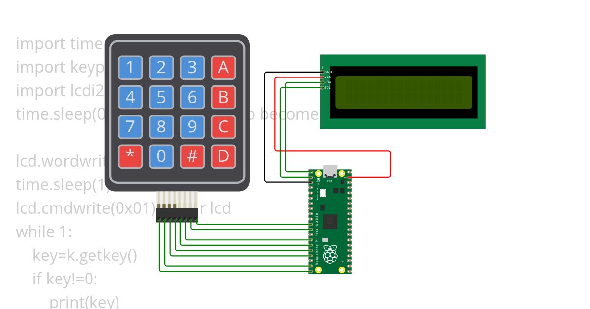 keypad lcd intro simulation