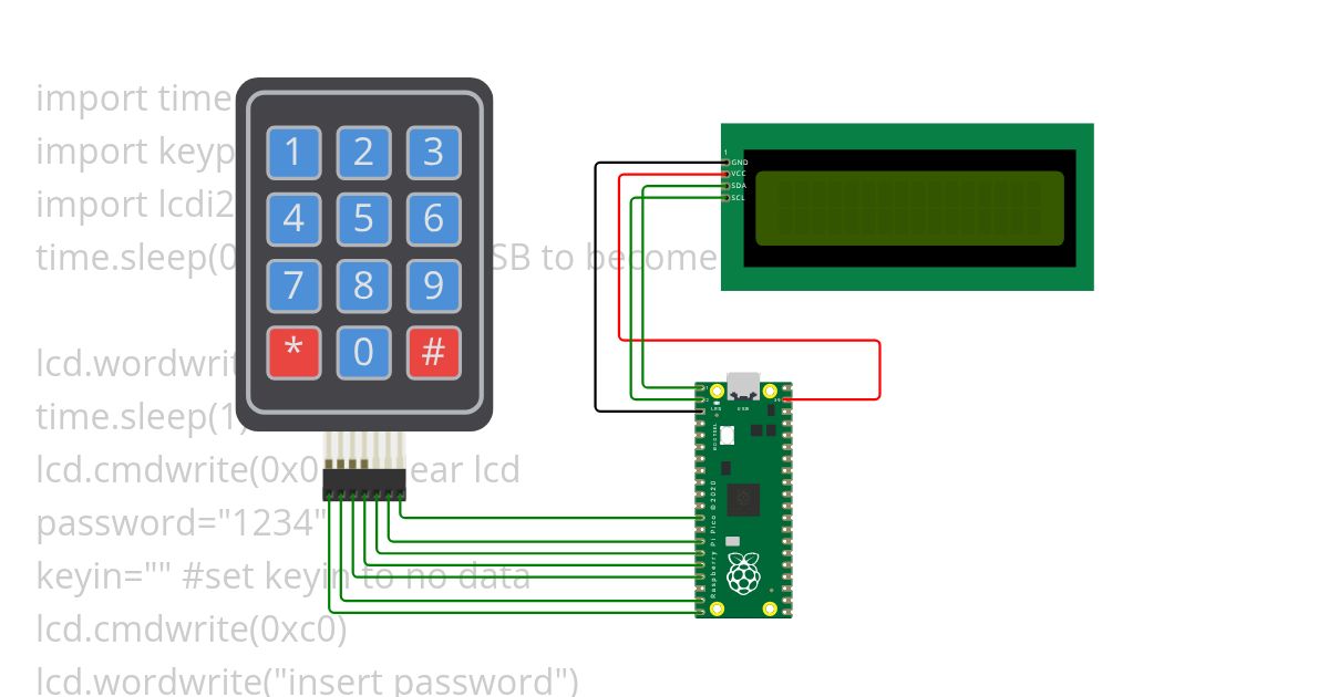 keypad lcd intro password 2 simulation
