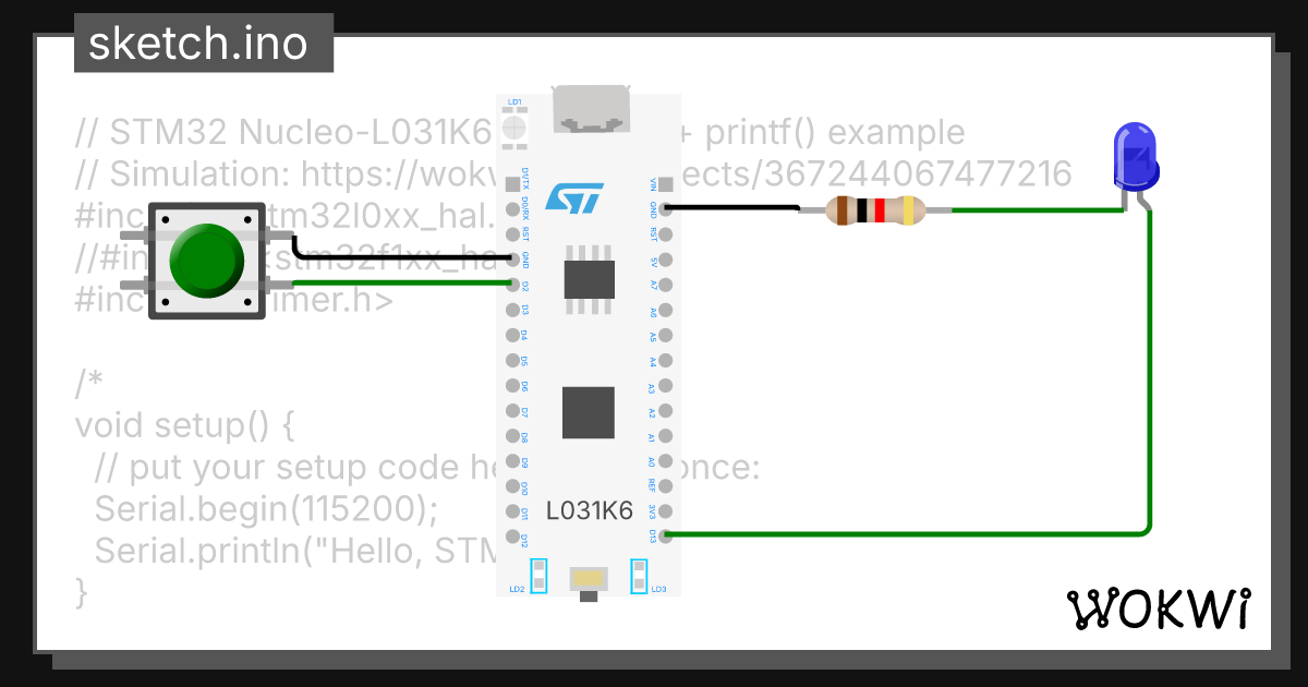 Wokwi online esp32 stm32 arduino simulator