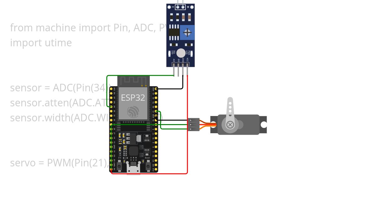 servo +ldr simulation