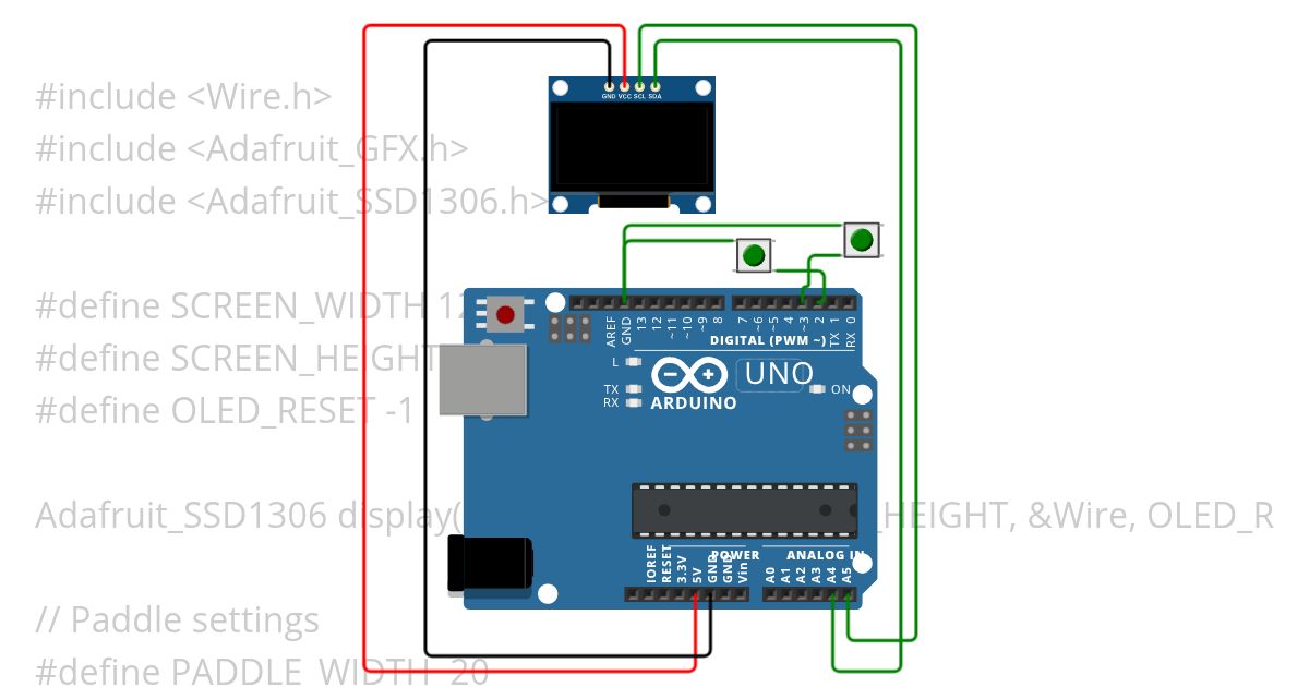 Pong_Game_OLED simulation