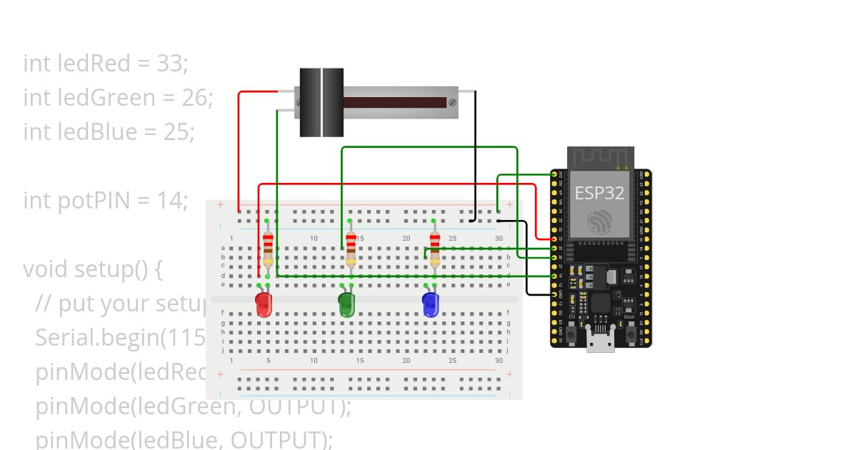 LEDControlPot simulation