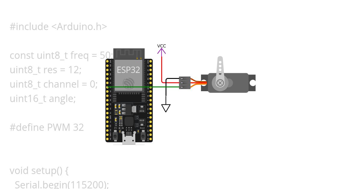 servo esp test simulation
