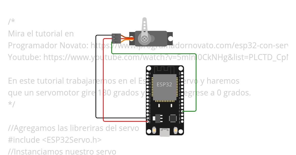 09.-Hacer girar un servomotor con ESP32.ino simulation