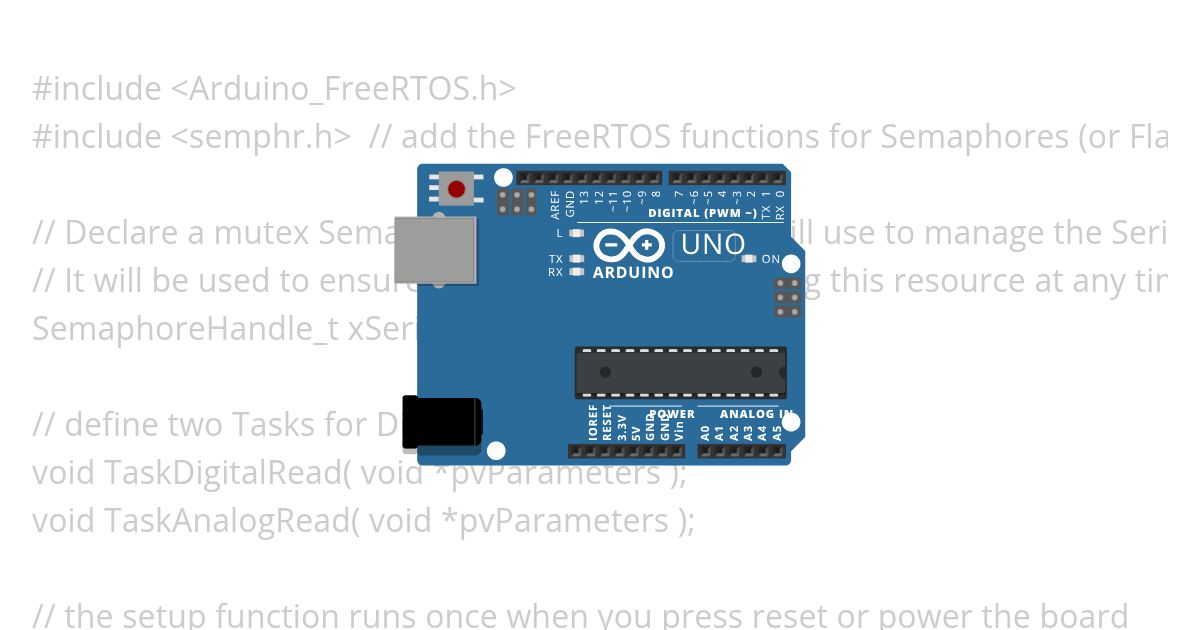 FreeRTOS-DigitalAnalogRead simulation