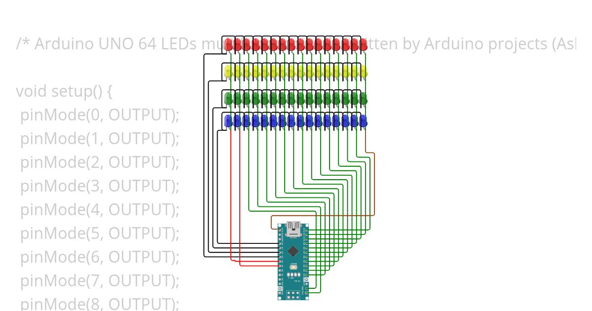 LED chaser simulation