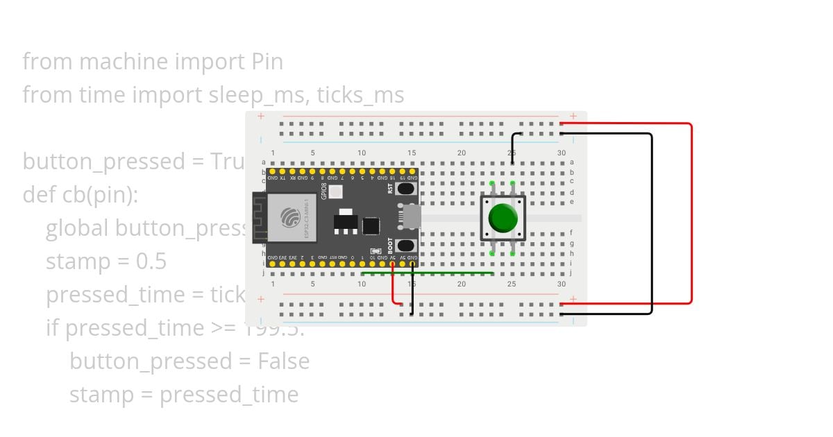 Button Debounce Prototype(PULL_UP) simulation