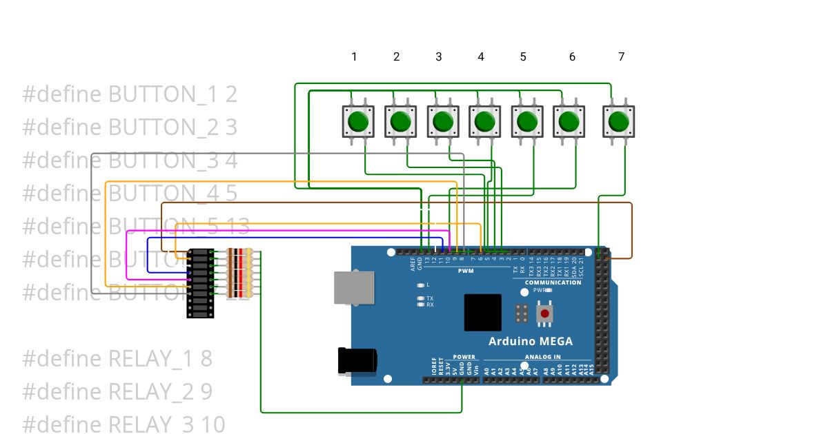 Button-Relay simulation