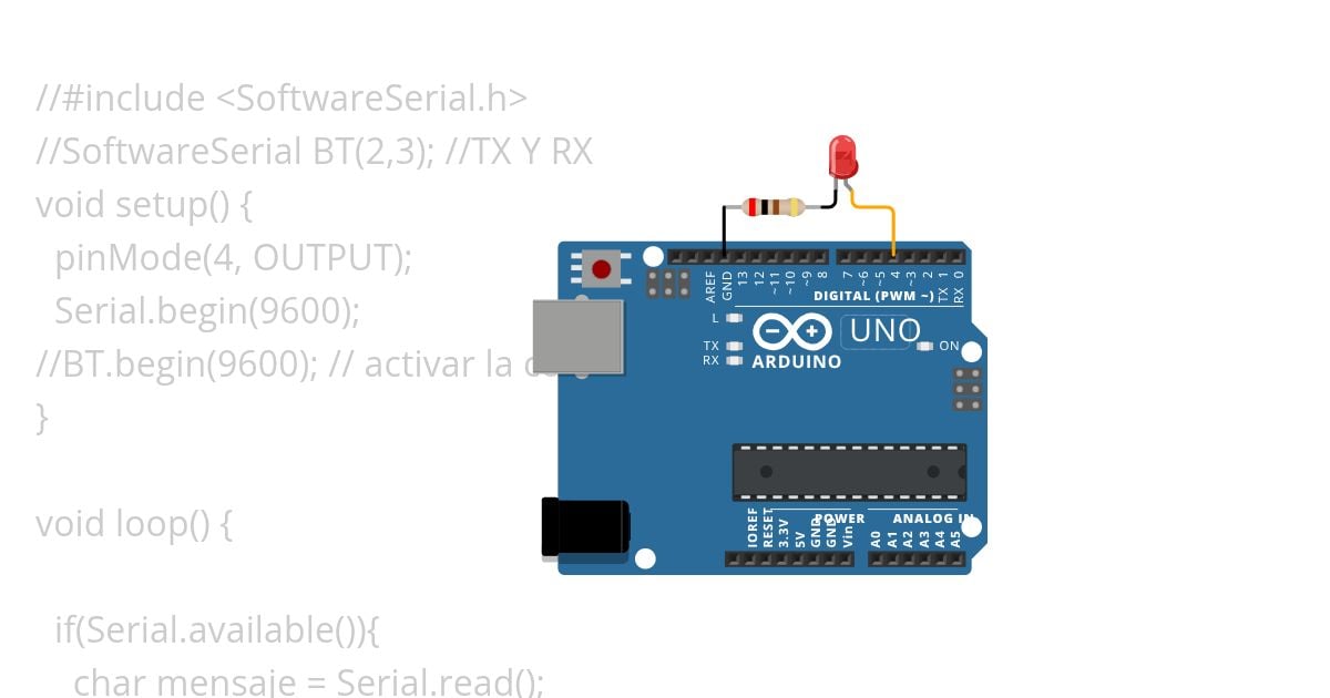simulacion bluetooth - arduino  simulation