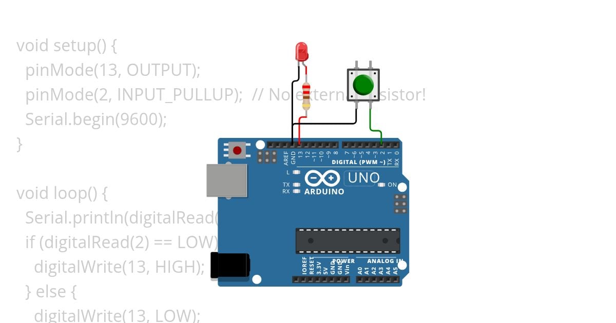 LED Pushbutton simulation