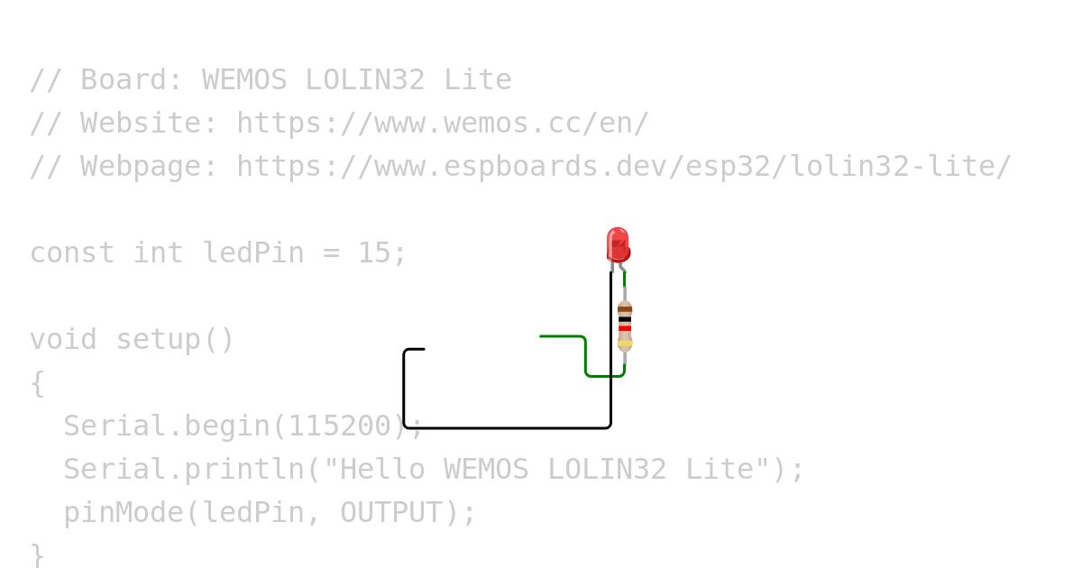 Lolin32 Lite board simulation