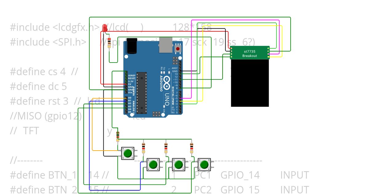 ST7735 for arduino simulation