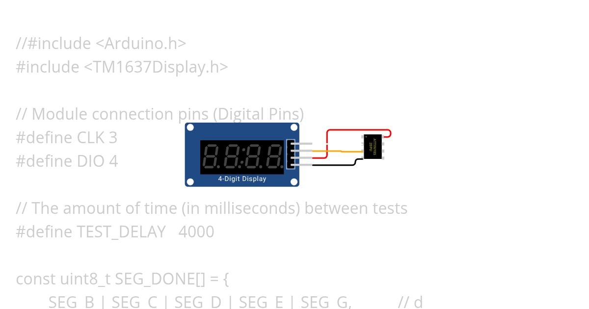 attiny tm1637 simulation