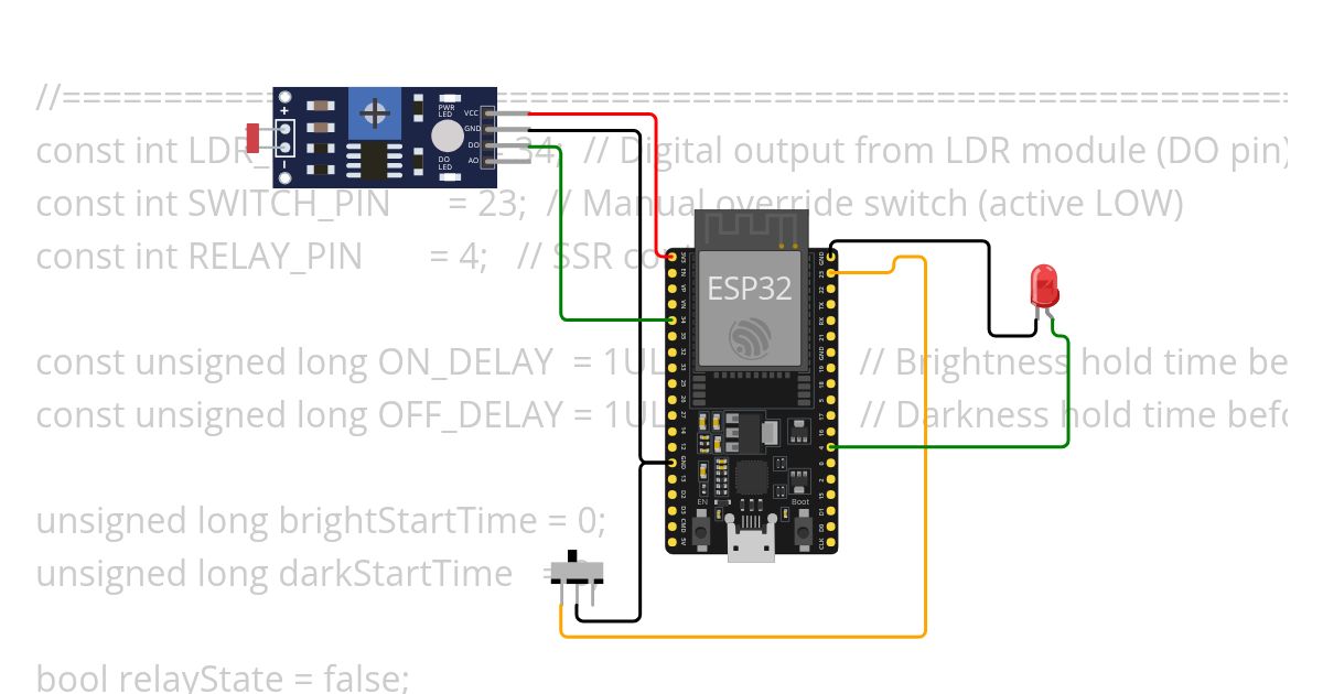 photocell relay controller simulation