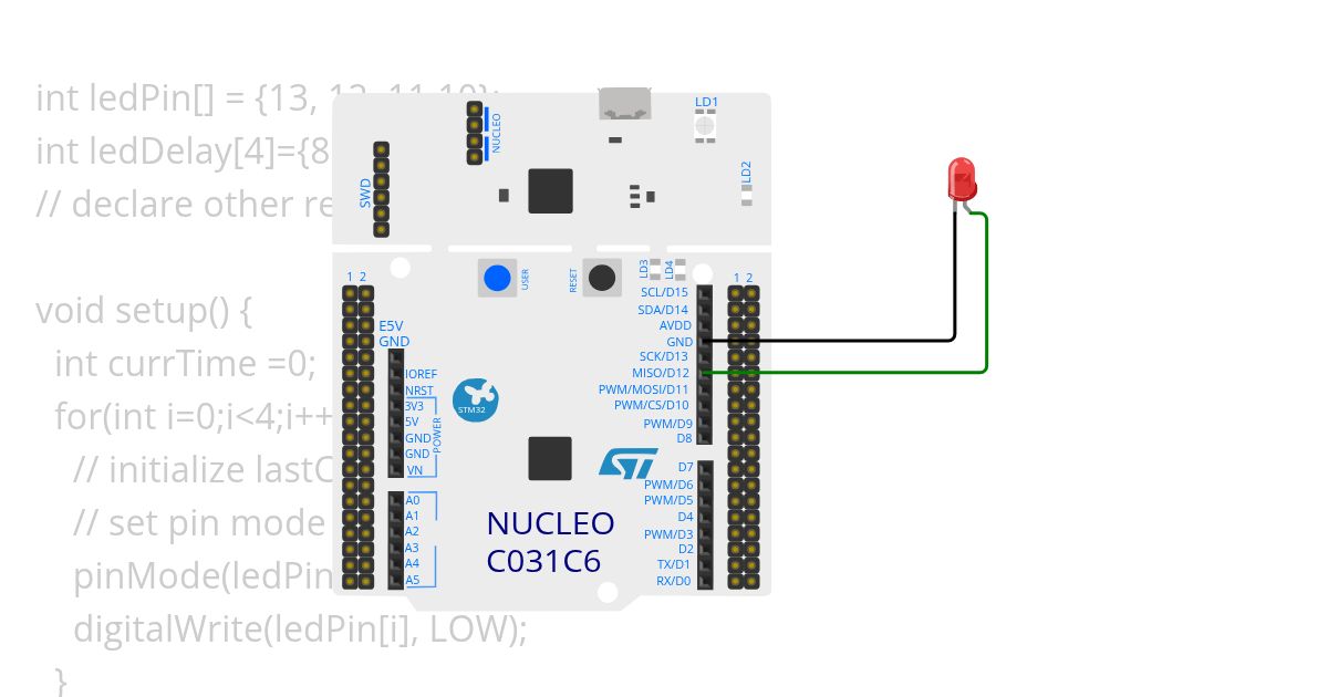 4-bit Binary LED - Template Copy simulation