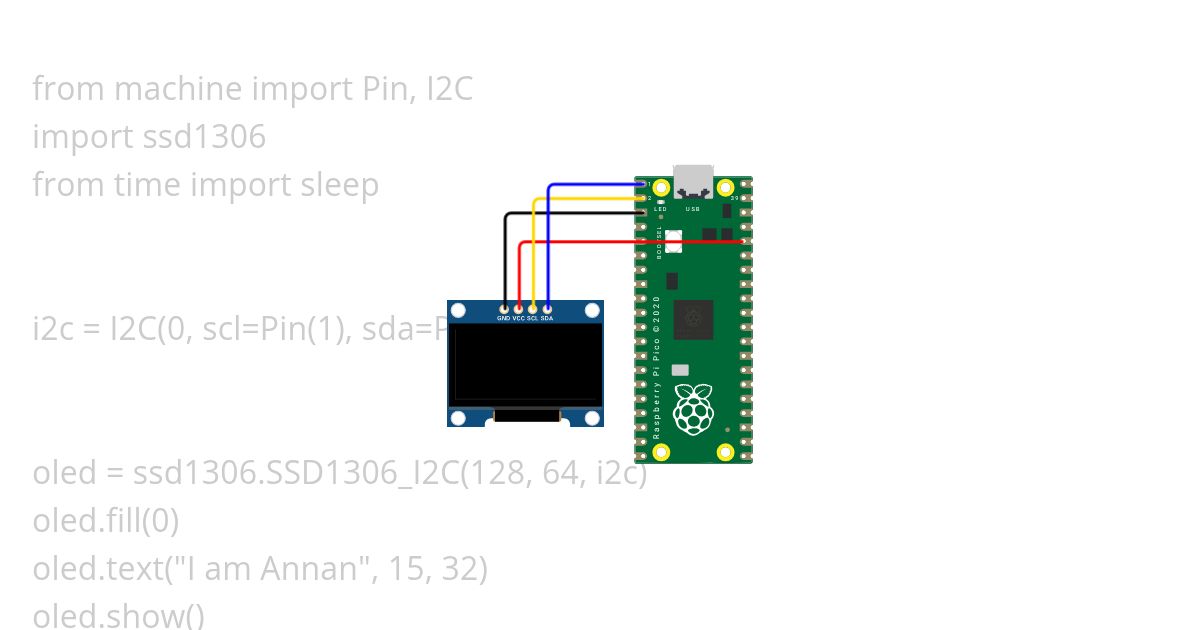 OLED Display With Raspberry Pi simulation