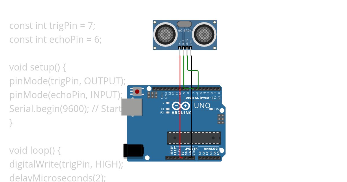 Ultrasonic sensor simulation