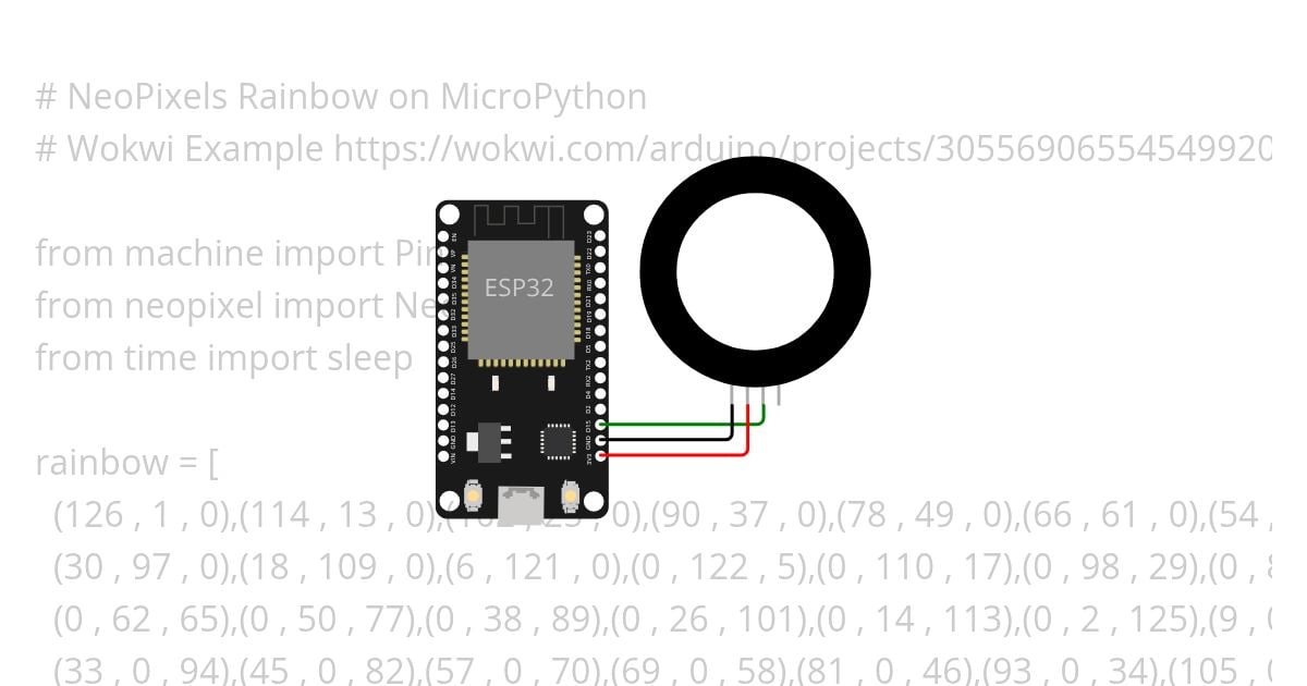 esp32-micropython-neopixels 24 simulation