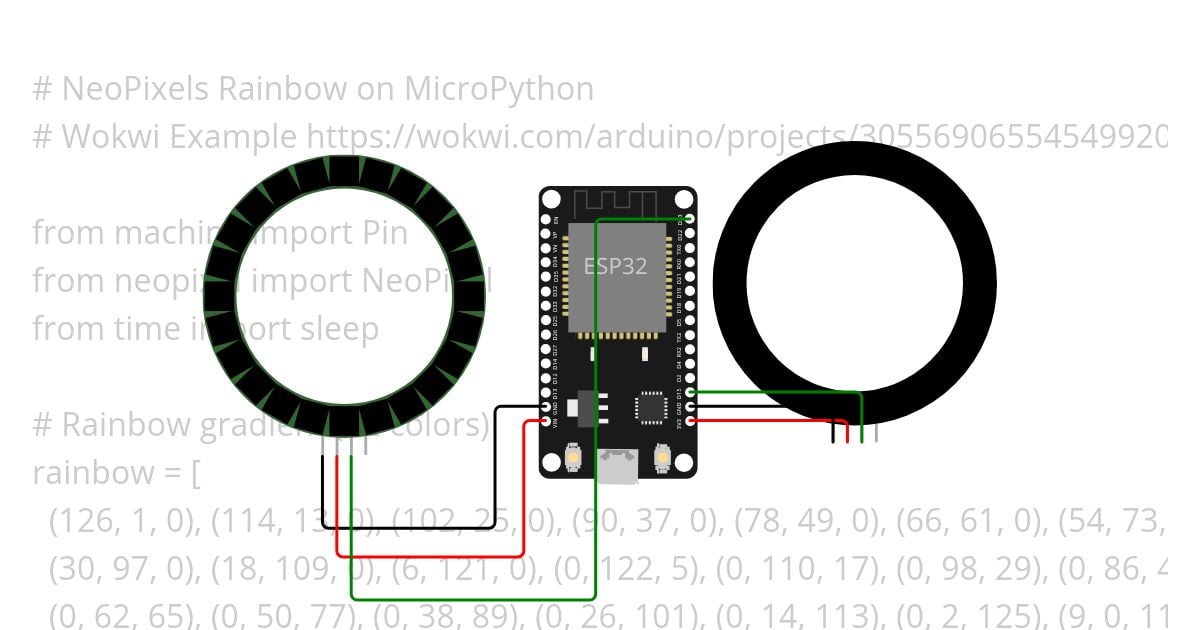 esp32-micropython-neopixels 2x 24arvind simulation