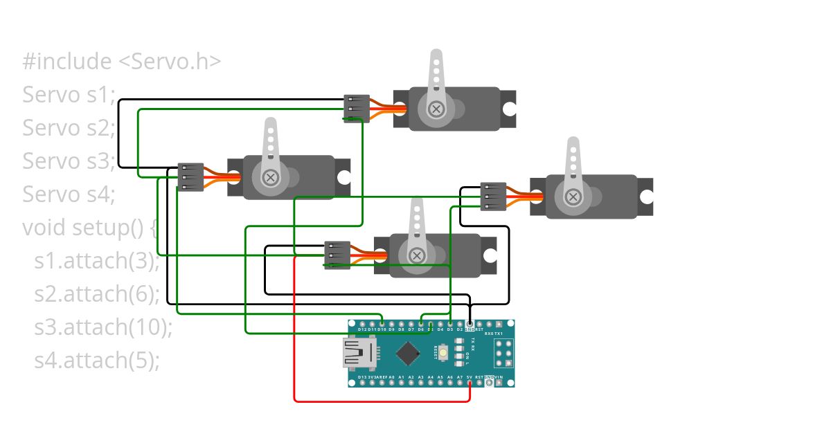 control_4_servo simulation
